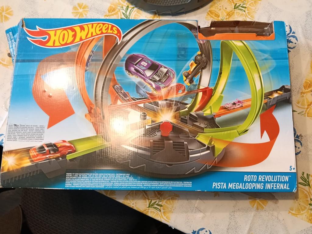 hot wheels roto revolution pista mega looping, Ophalen, Hot Wheels, Elektrisch, Met looping
