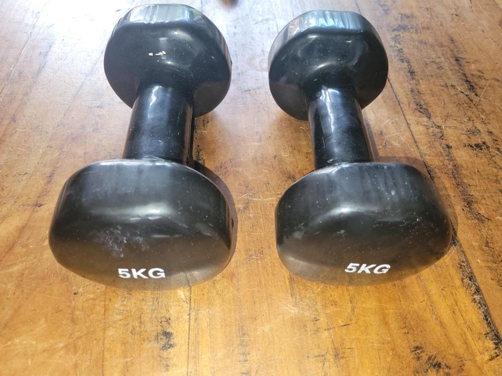 Dumbells Allright 2 x 5kg, Sport en Fitness, Ophalen, Dumbbell