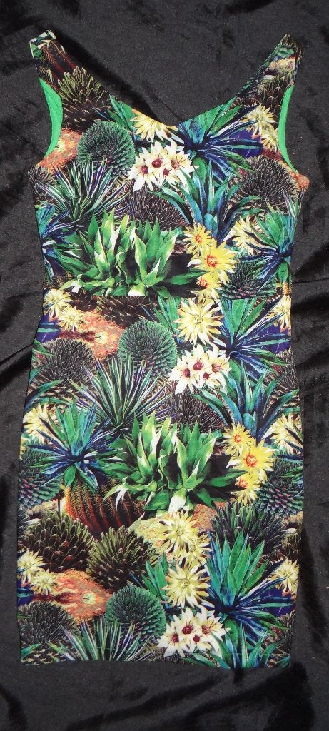 Smashed Lemon Jurk met Tropische Print - Maat S/36, Kleding | Dames, Jurken, Meerkleurig, Ophalen of Verzenden, Knielengte, Smashed Lemon