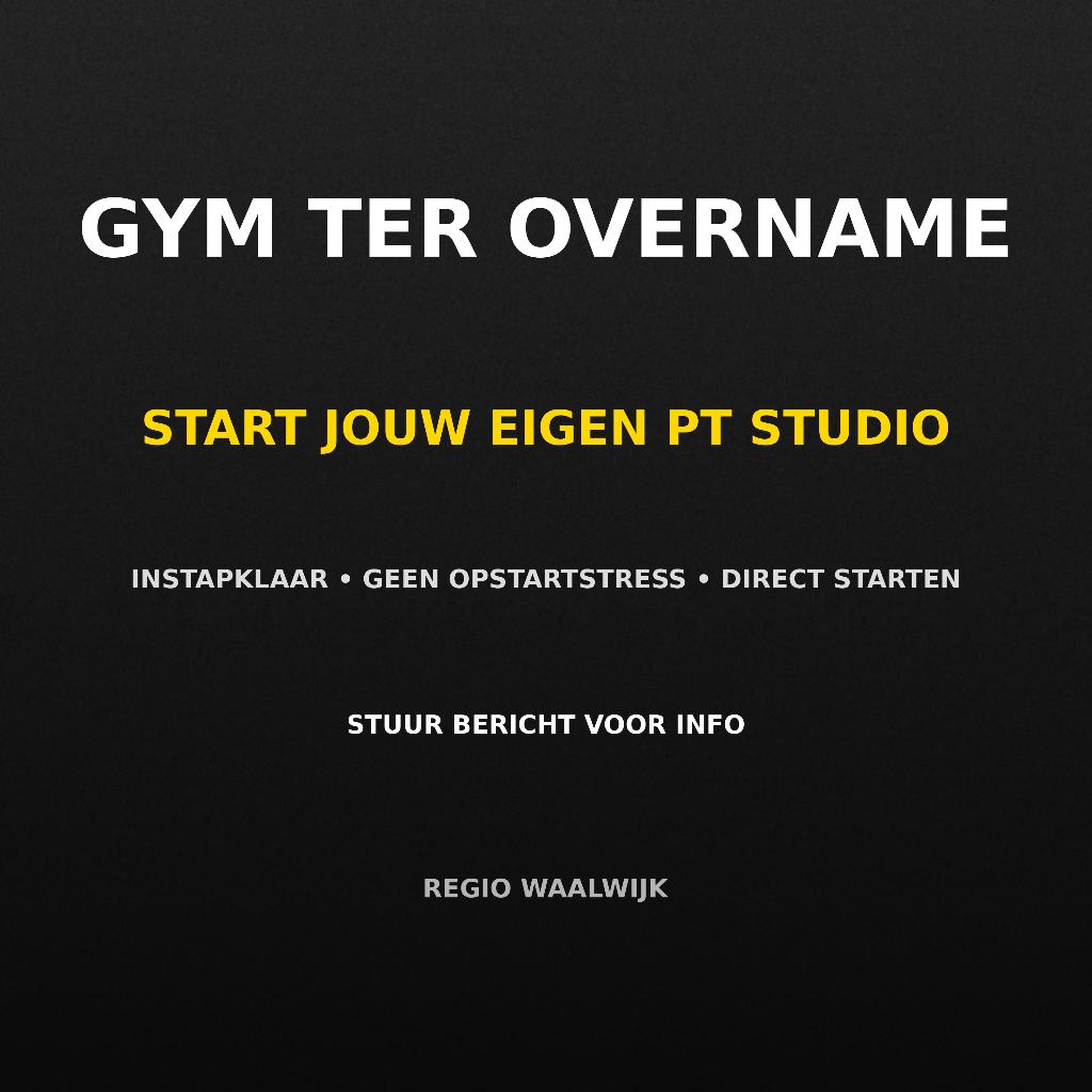 Sportschool Gym te koop – Regio Waalwijk, Sport en Fitness, Ophalen, Nieuw, Benen, Overige typen