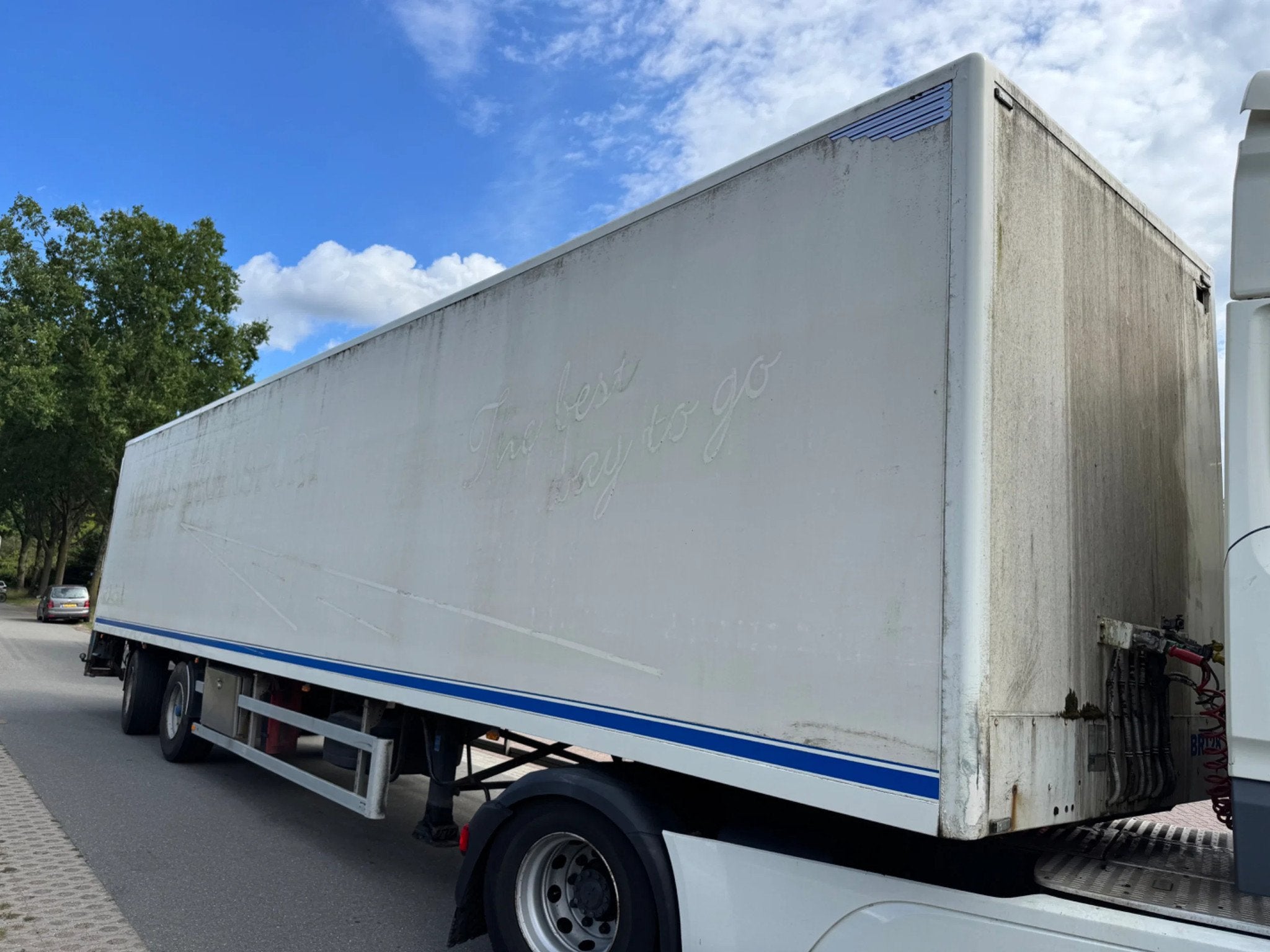 HTF HZCT 32 2 ass gesloten oplegger (bj 2004), Auto's, Overige brandstoffen, Particulier, Aanhangers en Opleggers, Te koop
