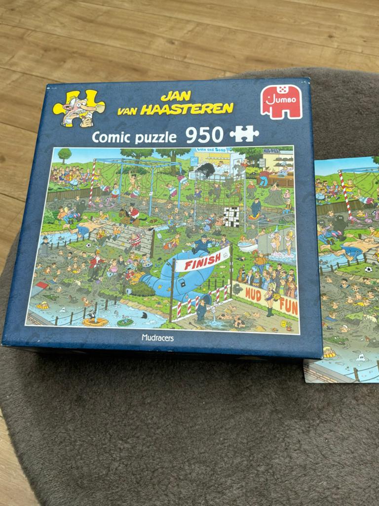 Jan van Haasteren 950: Mudracers Legpuzzel, Ophalen of Verzenden, 500 t/m 1500 stukjes, Zo goed als nieuw, Legpuzzel