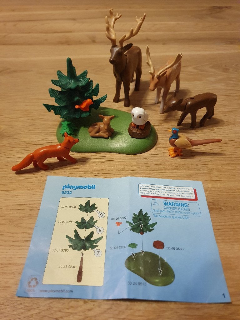 Playmobil 6532 Bosdieren Set - Compleet met Handleiding, Complete set, Ophalen of Verzenden, Zo goed als nieuw, Country