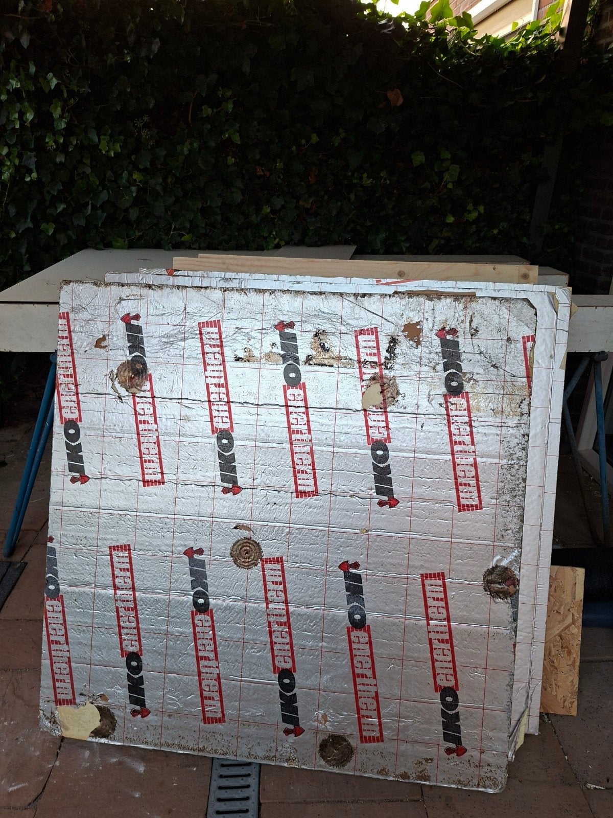 3 PIR platen 120x120 cm, 8-9 cm dikte - Restpartij, Ophalen, Hardschuim (Pir), 4 tot 8 cm