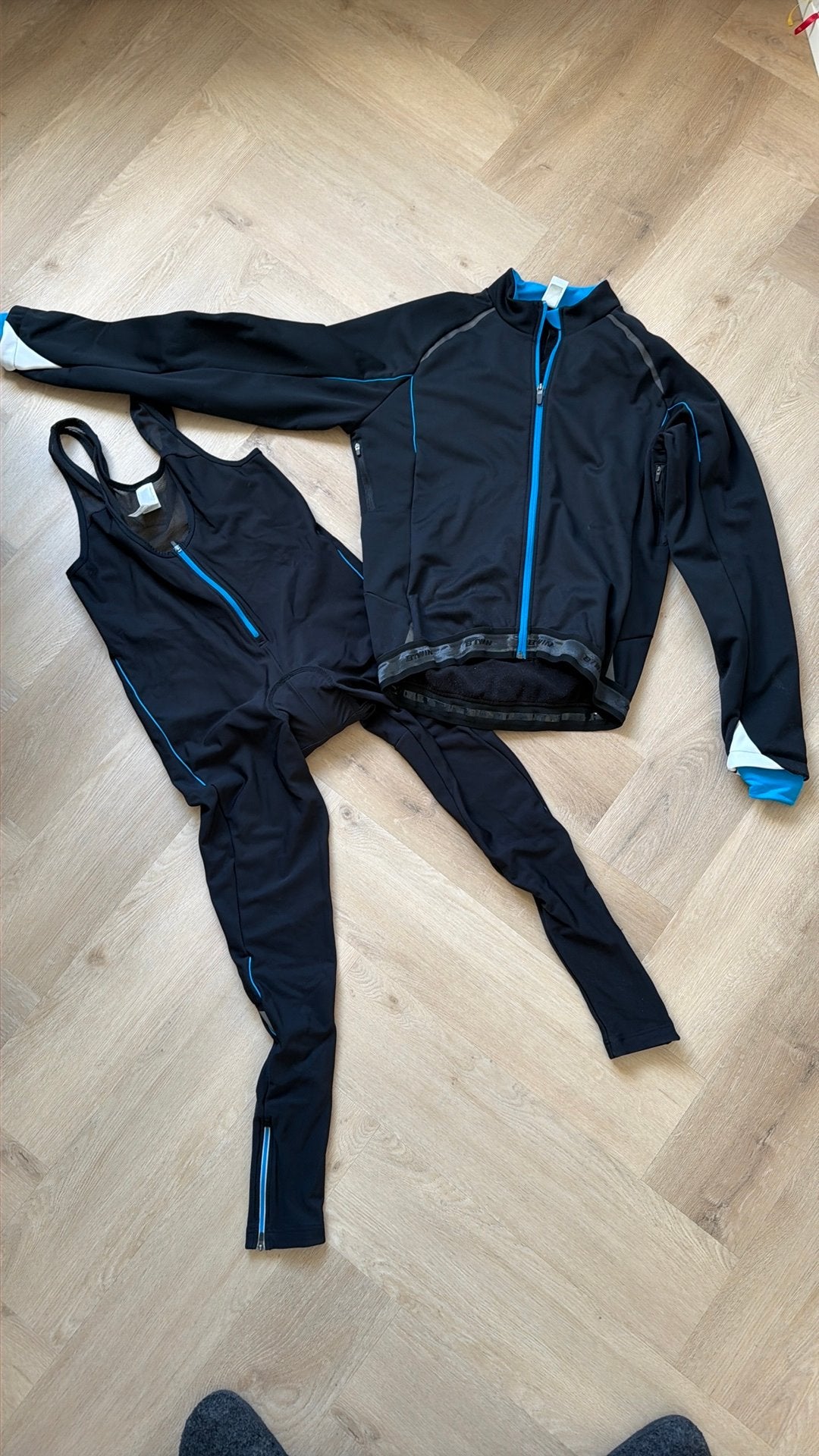 Winter fietskleding Maat L Btwin, Kleding | Heren, Maat 52/54 (L), Zwart, Ophalen of Verzenden, Zo goed als nieuw