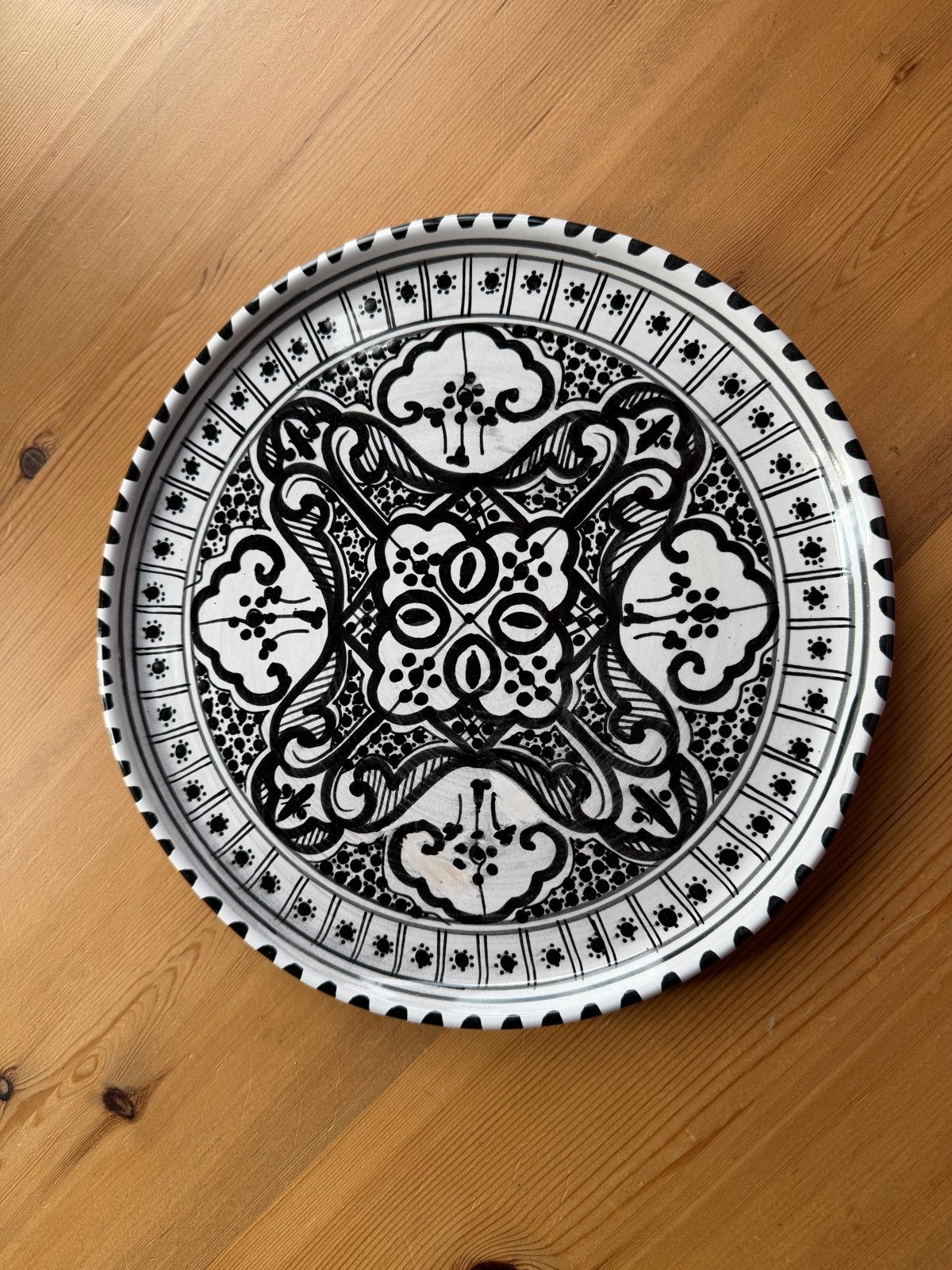 Nieuwe Marokkaanse Tapas - servies set - Zwart-Wit Keramiek, Keramiek, Nieuw, Ophalen of Verzenden, Schaal of Schalen