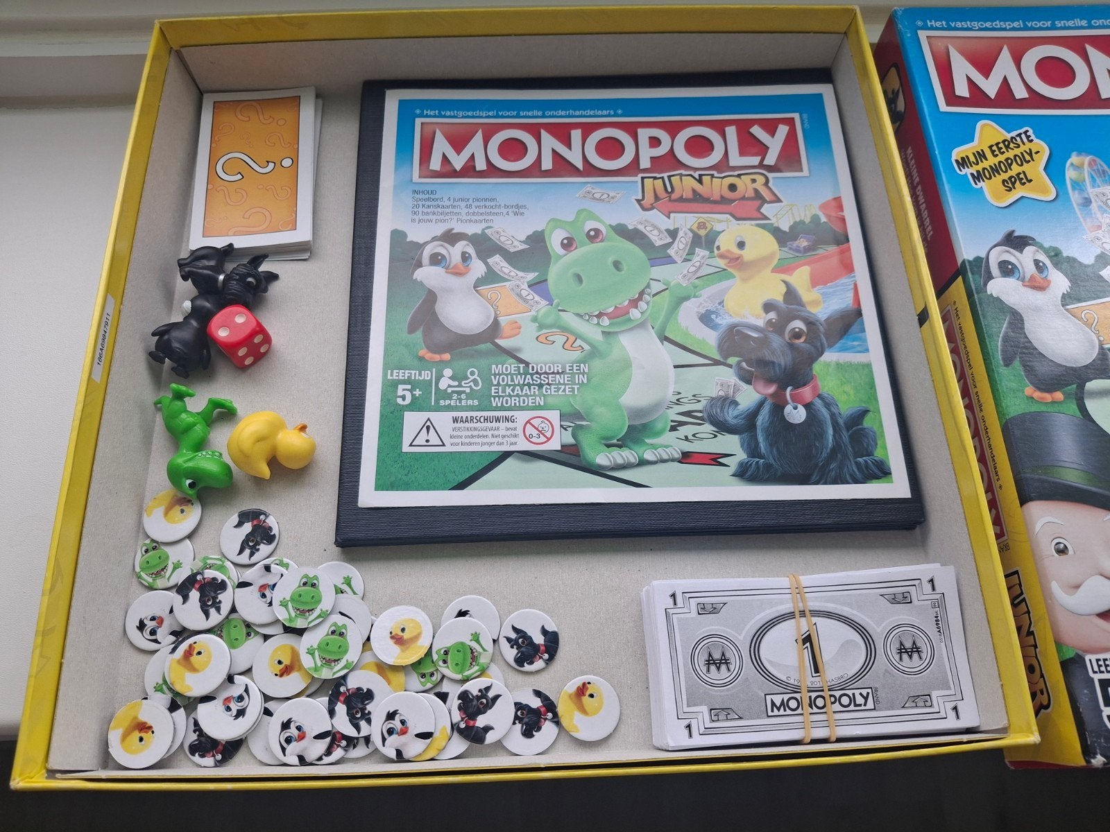 Monopoly Junior - Mijn Eerste Monopoly-spel, Een of twee spelers, Ophalen of Verzenden, Zo goed als nieuw, Hasbro Gaming