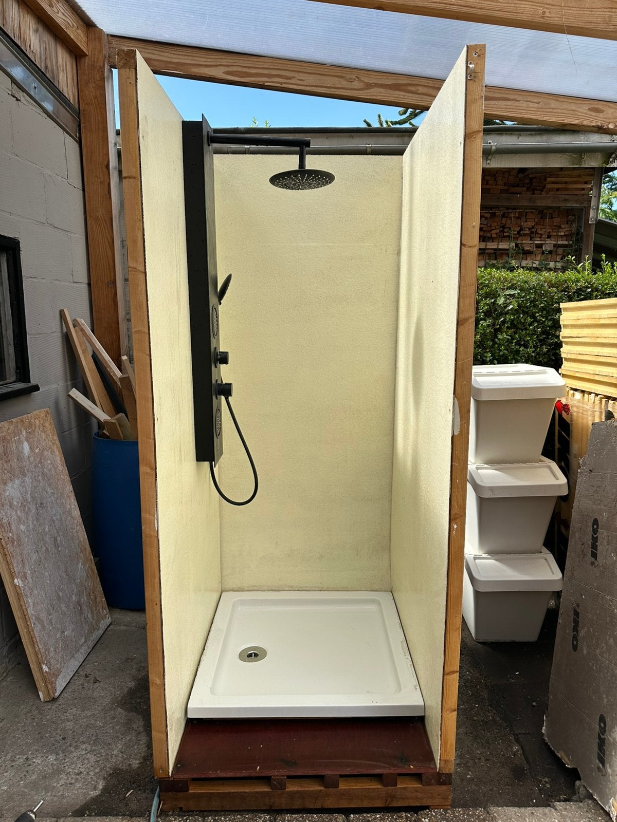 Nood douche/tijdelijke douche cabine, Doe-het-zelf en Verbouw, Sanitair, Gebruikt, Douche, Ophalen