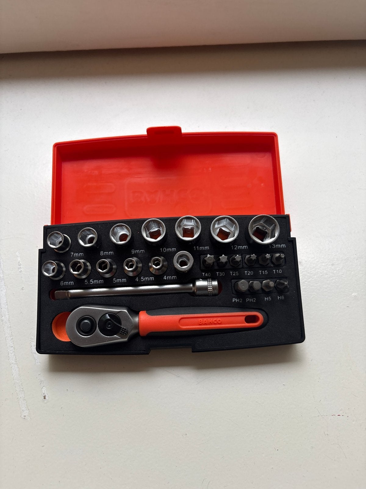 Bahco doppenset 1/4" SL25 metrisch 4 t/m 13, Ophalen of Verzenden, Nieuw, Gereedschapsset, Overige merken