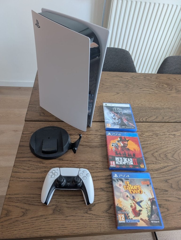 Playstation 5 Disc Edition + Games, Ophalen, Gebruikt, Playstation 5