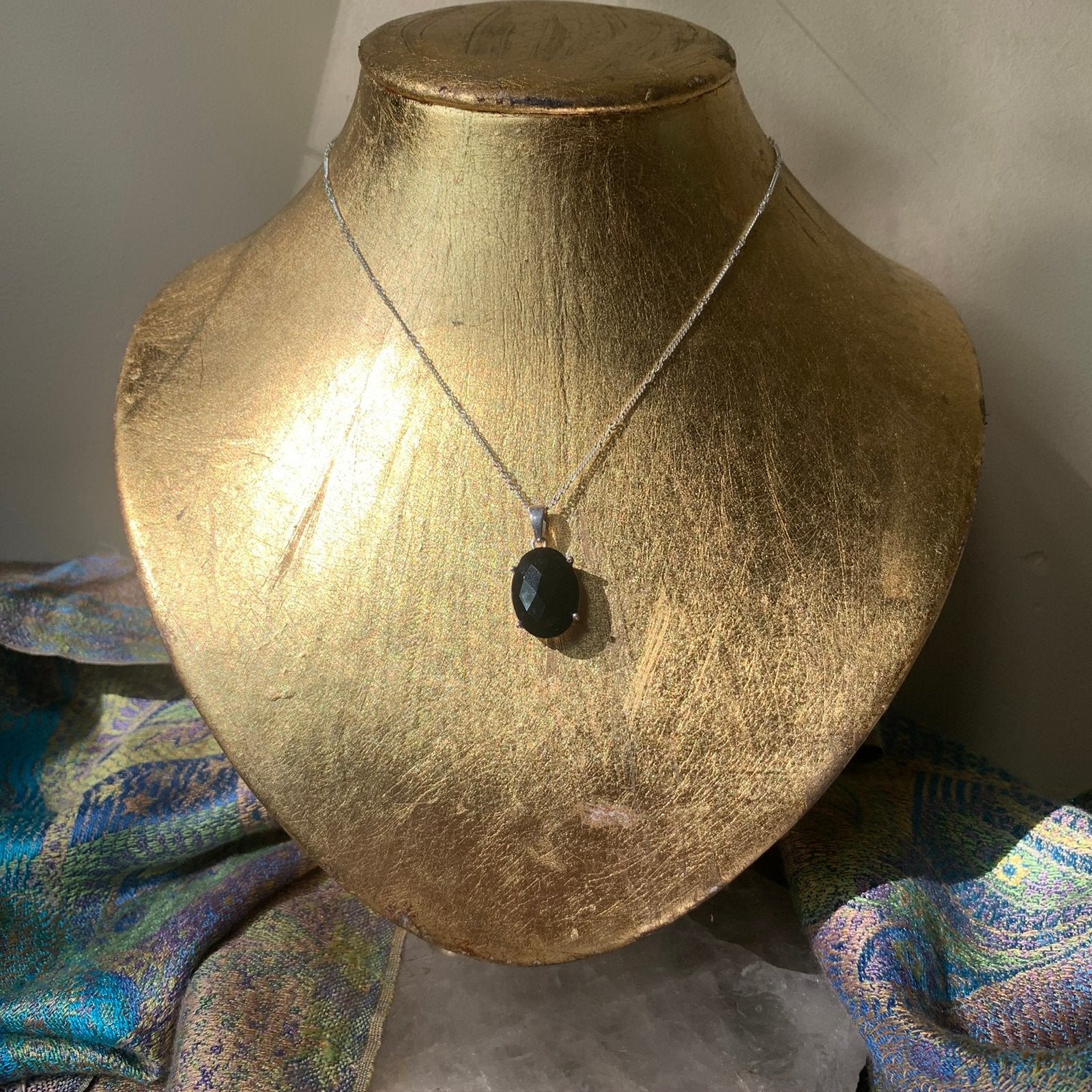 Rookkwarts morion Osiris hanger beschermt intuïtie aura, Zwart, Magnolia11, Nieuw, Ophalen of Verzenden