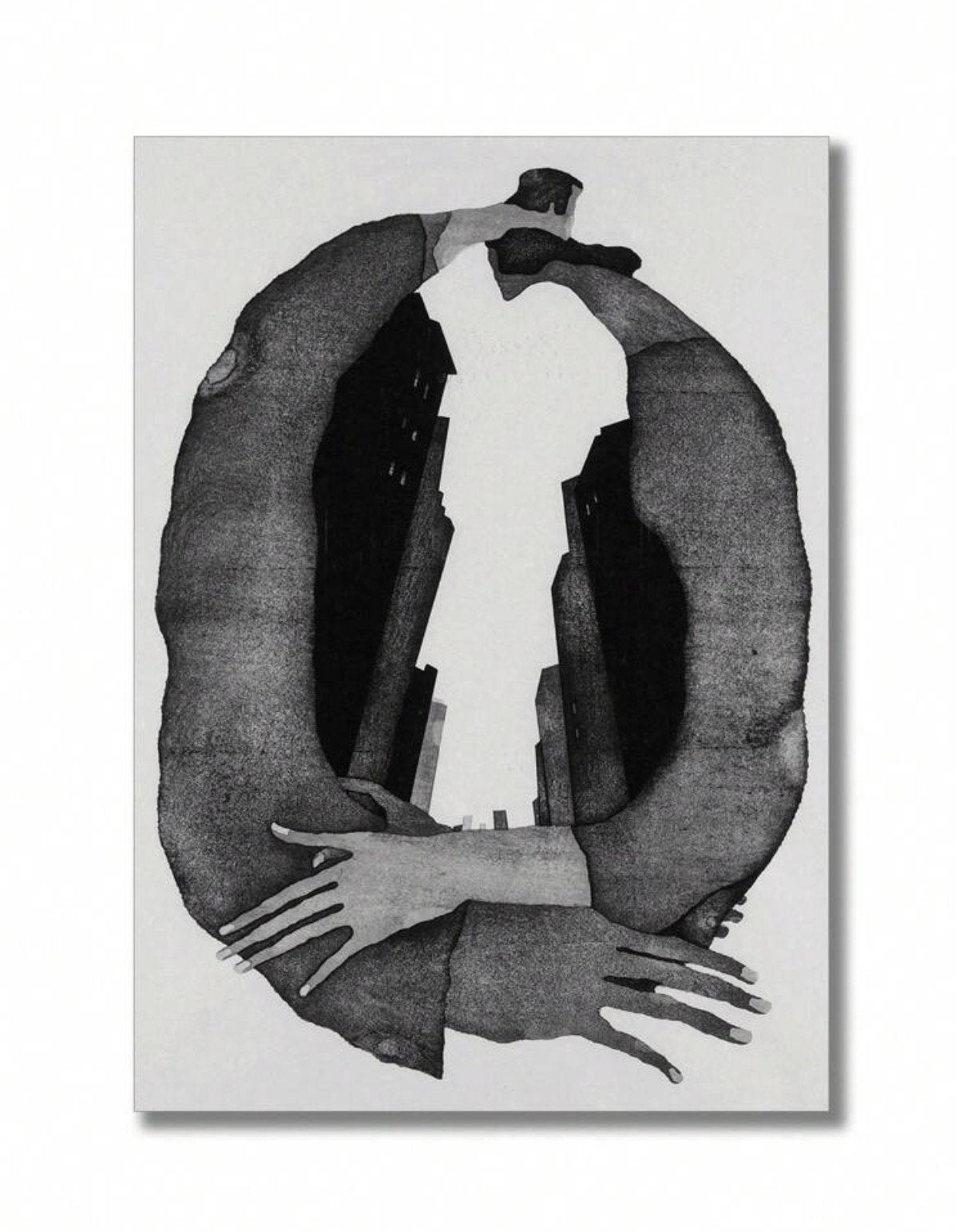 Abstracte poster 50x70 cm - Modern design, Rechthoekig Staand, Nieuw, Ophalen of Verzenden, A1 t/m A3