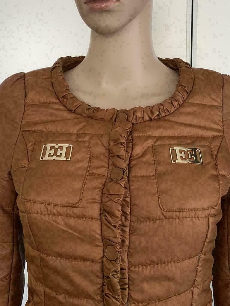 E1058 Osley: maat 36=S imitatie-leren jasje jas bruin winter, Bruin, Osley, Ophalen of Verzenden, Zo goed als nieuw