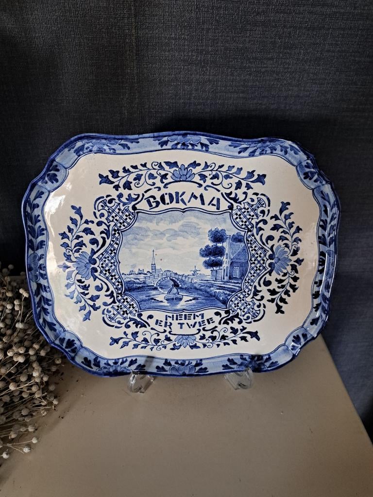 Dienblad plateelbakkerij Gouda Holland "bokma", Ophalen of Verzenden