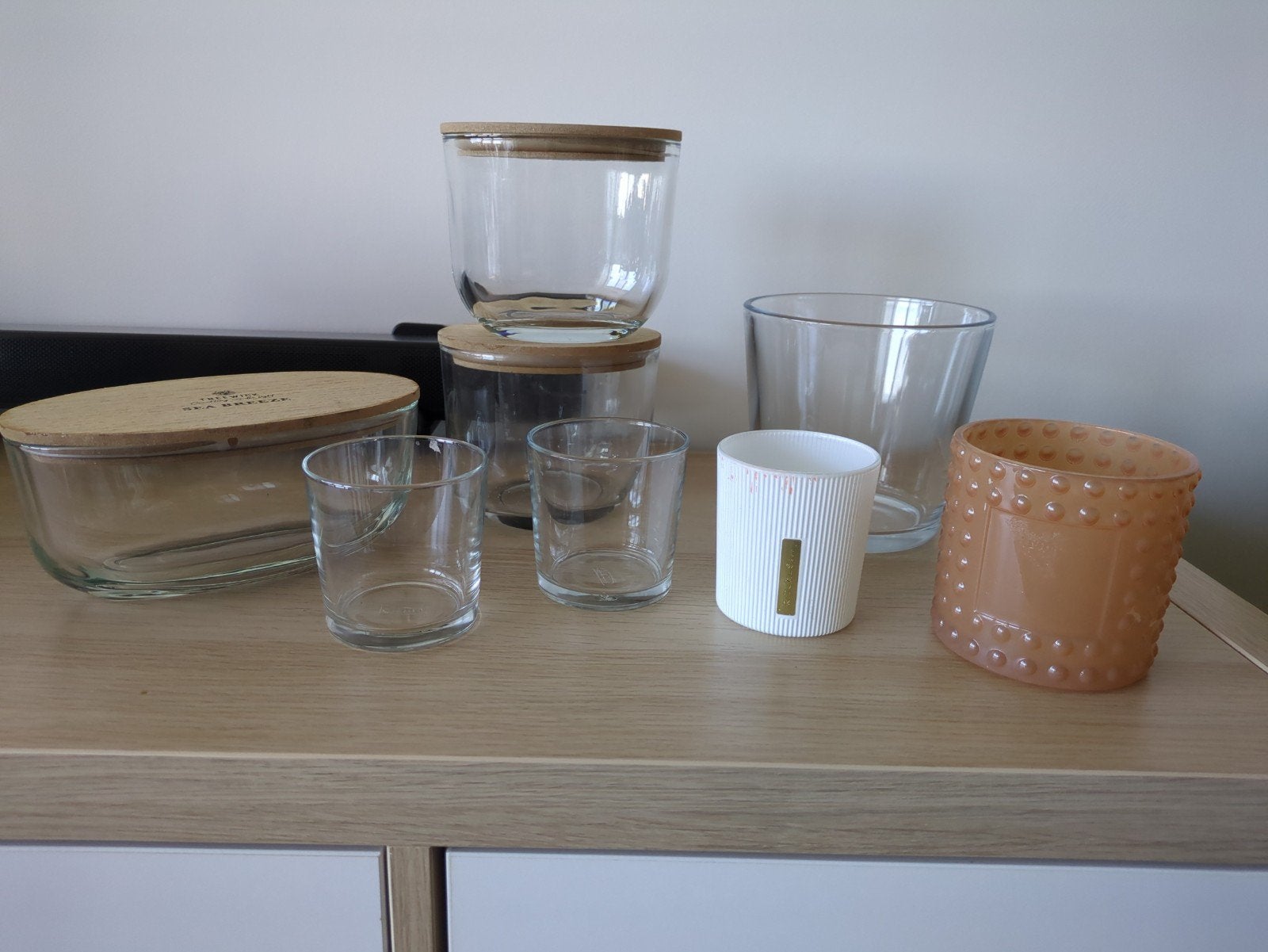 glazen voor kaarsen, Ophalen, Glas