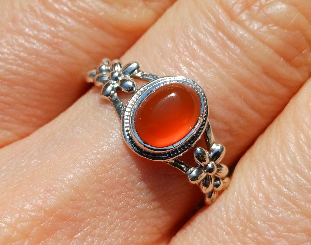 Vanoli 925 zilveren ring met carneool maat 18,5, Daiva1973@hotmail.com, 18 tot 19, Vanoli, Amsterdam