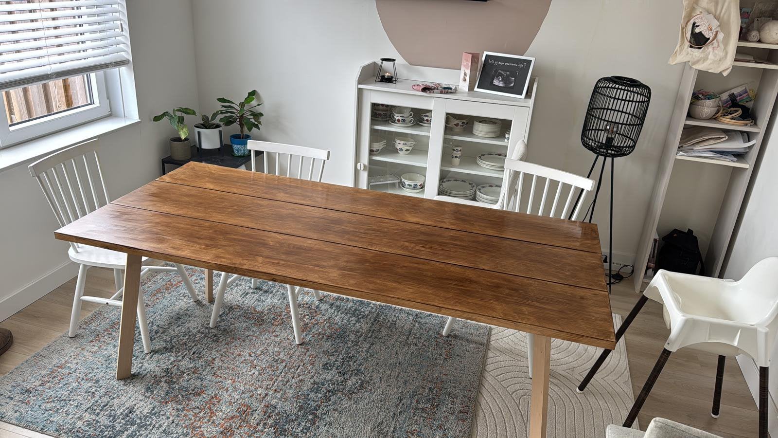 Grote eettafel Ikea, Huis en Inrichting, Tafels | Eettafels, Ophalen, Gebruikt, 200 cm of meer, 50 tot 100 cm