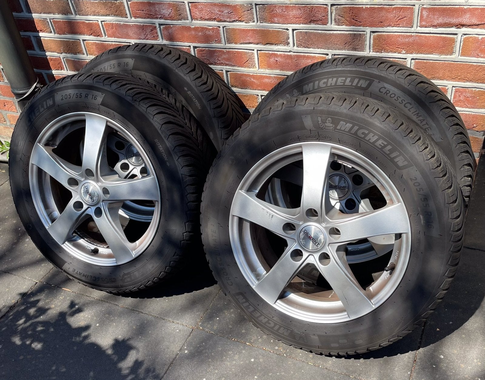 Michelin winterbanden 205/55 R16 + lichtmetalen velgen, Ophalen, Gebruikt