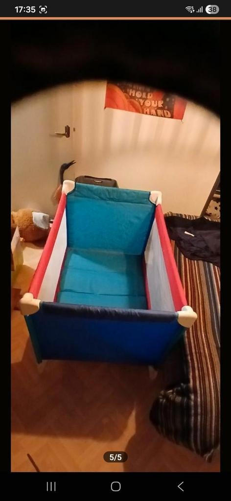 Campingbedje 110 x  77 x 85, Ophalen