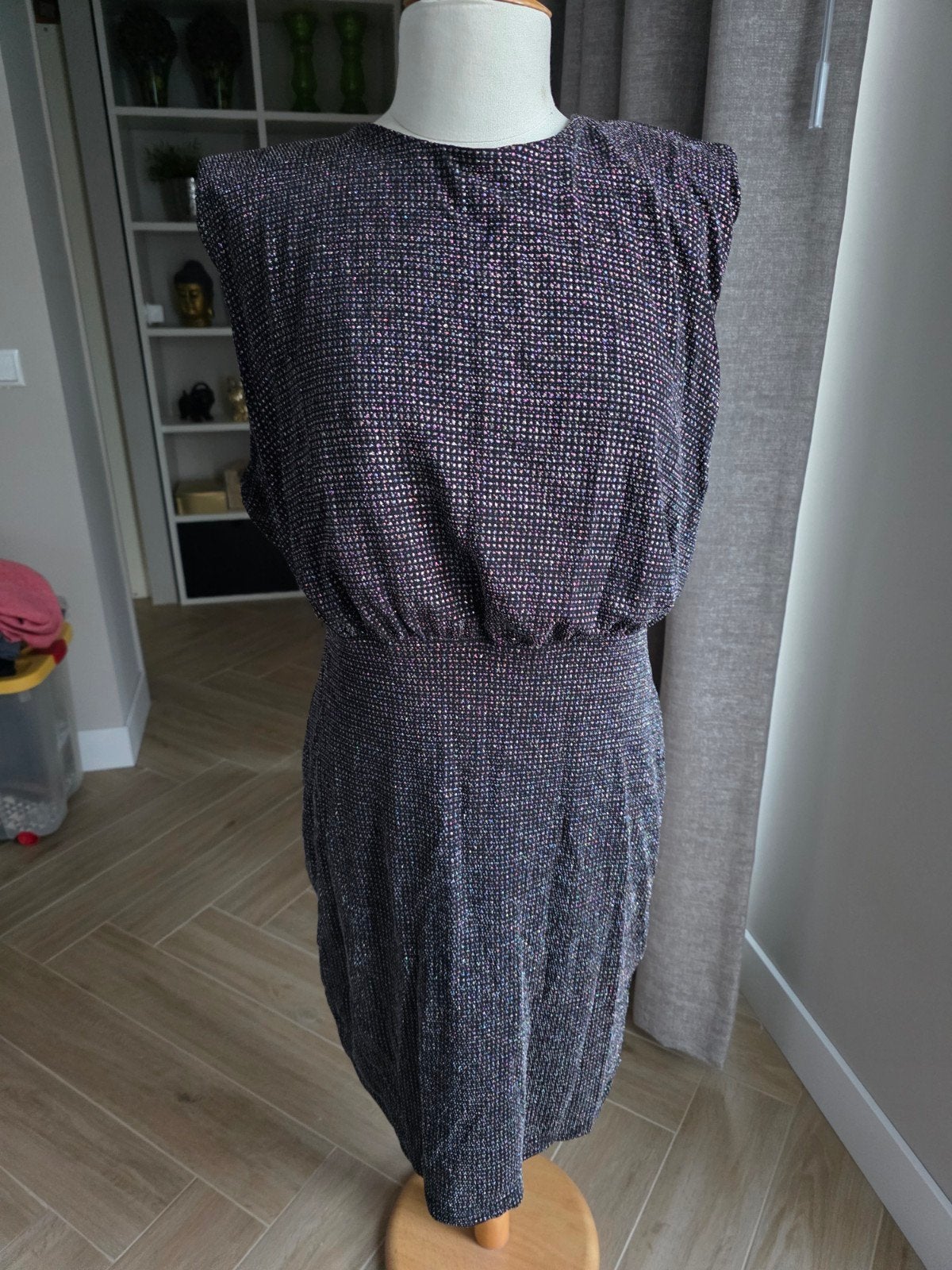 Ms mode studio mooie jurk glitter maat 44, Kleding | Dames, Zwart, Maat 42/44 (L), Ophalen of Verzenden, Zo goed als nieuw