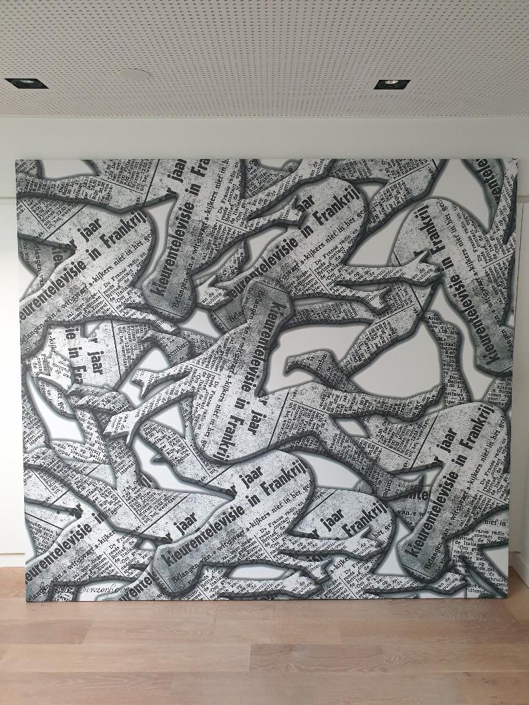 2 grootschalige grafische canvas prints Brigitte Vanzonhoven, Ophalen
