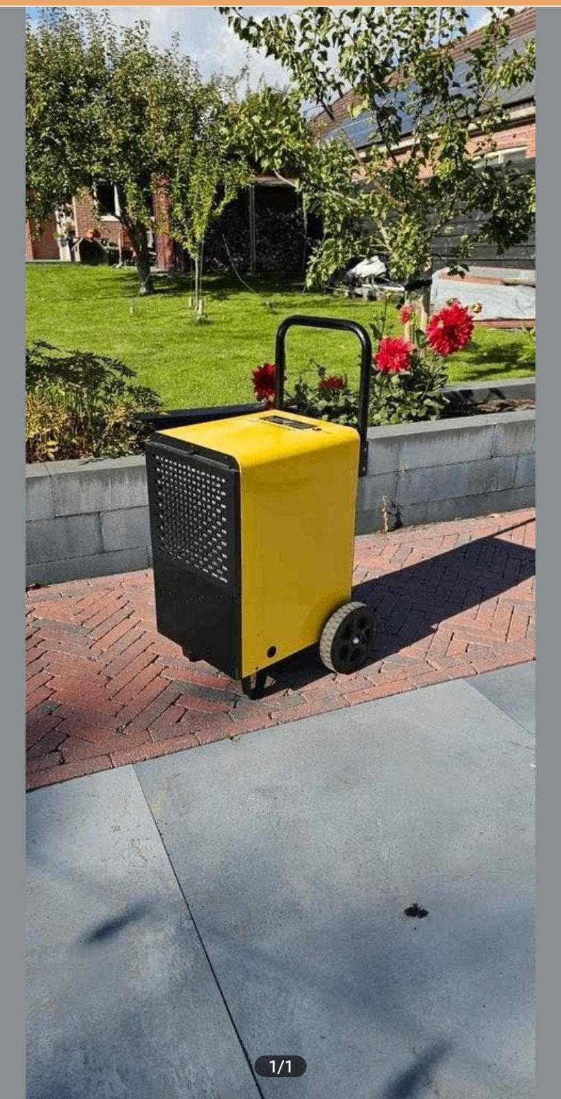 Bouwdroger te huur. 50L/24u - Stuc, Waterschade €5 p/d, Ophalen, Zo goed als nieuw