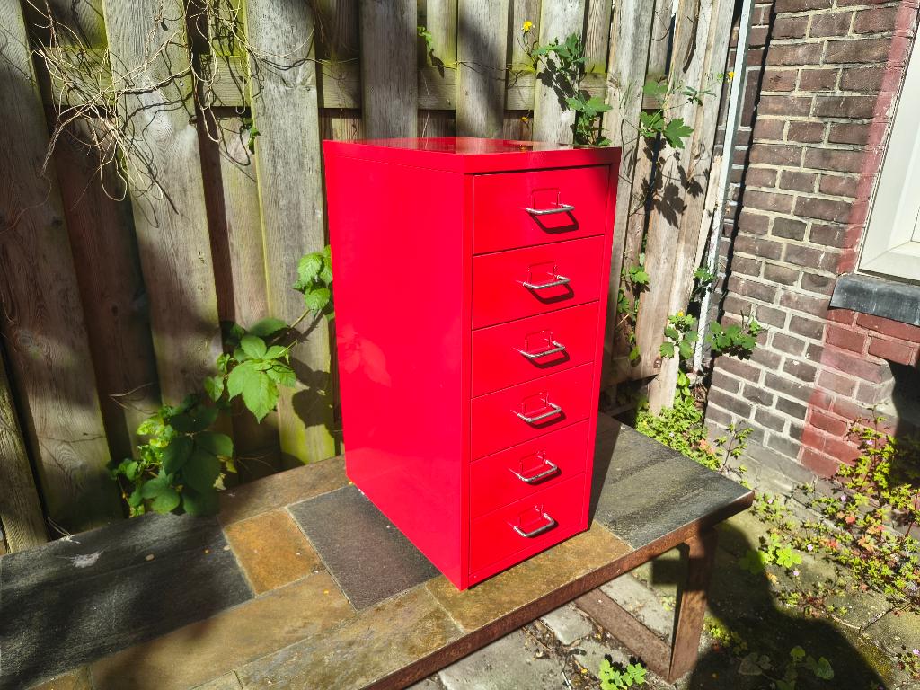 IKEA HELMER Rode Metalen Ladekast, Ophalen, Gebruikt, Overige metalen