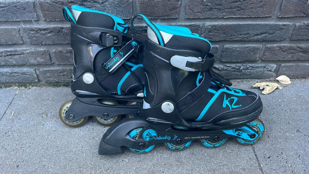 K2 Velocity Jr. inline skates - verstelbaar maat 33, Gebruikt, Overige typen, Ophalen, Overige merken