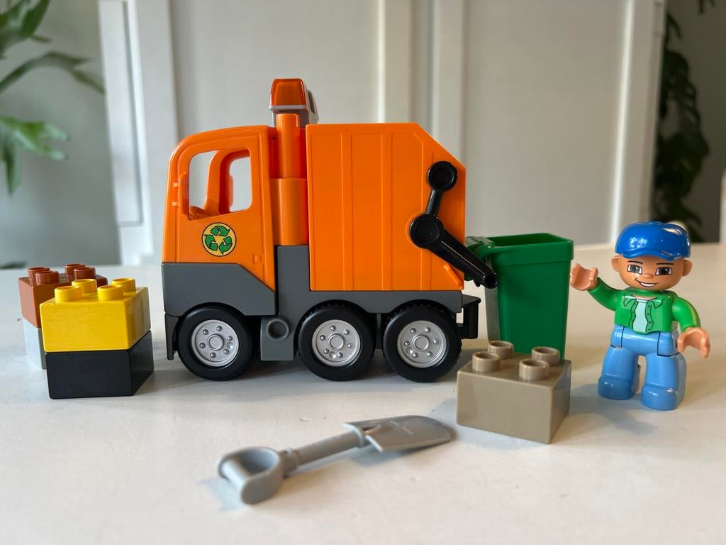 Duplo set 5637 compleet Ville vuilnisophaaldienst, Inclusief minifiguren, Gebruikt, Ophalen of Verzenden, Duplo