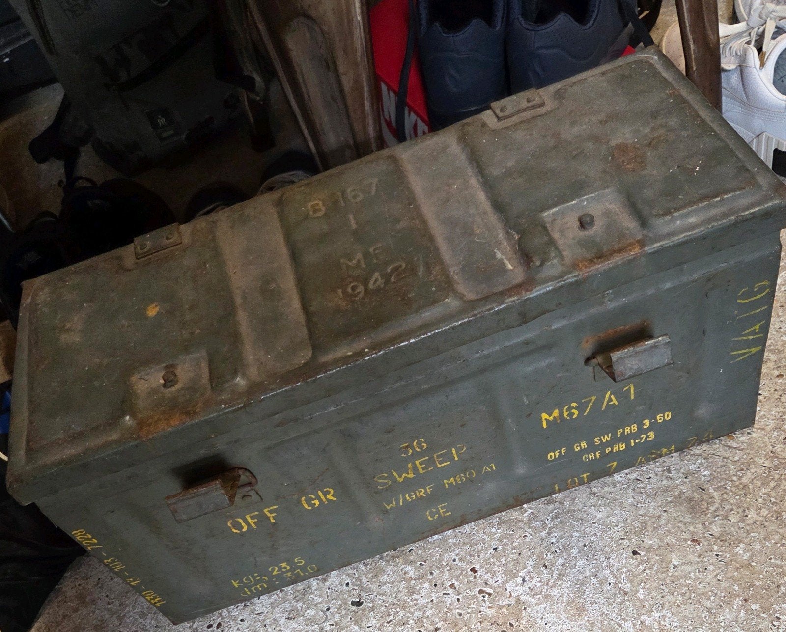 Engelse WO2 munitiekist uit 1942, Ophalen of Verzenden, Landmacht, Engeland, Kist of Geocache