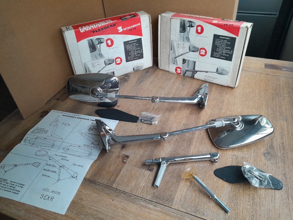 NOS - Geco Chromen Oldtimer Caravan Spiegels L+R -Set € 25,-, Ophalen of Verzenden, Nieuw, Overige automerken
