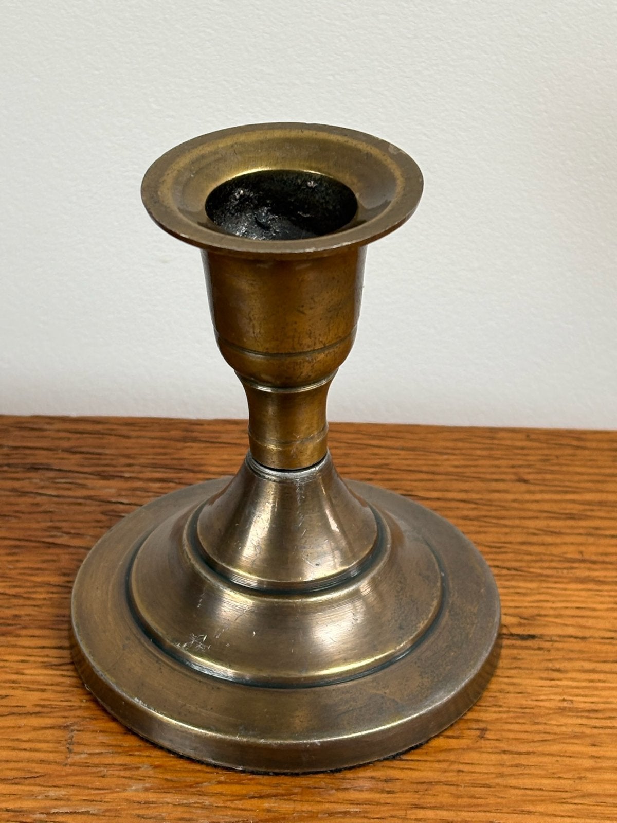 Mooie messing kandelaar, Ophalen of Verzenden, Koper of Brons