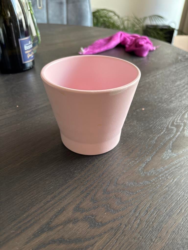 Roze keramische mini bloempot Ikea, Tuin en Terras, Bloempotten, Gebruikt, Rond, Binnen, Ophalen of Verzenden