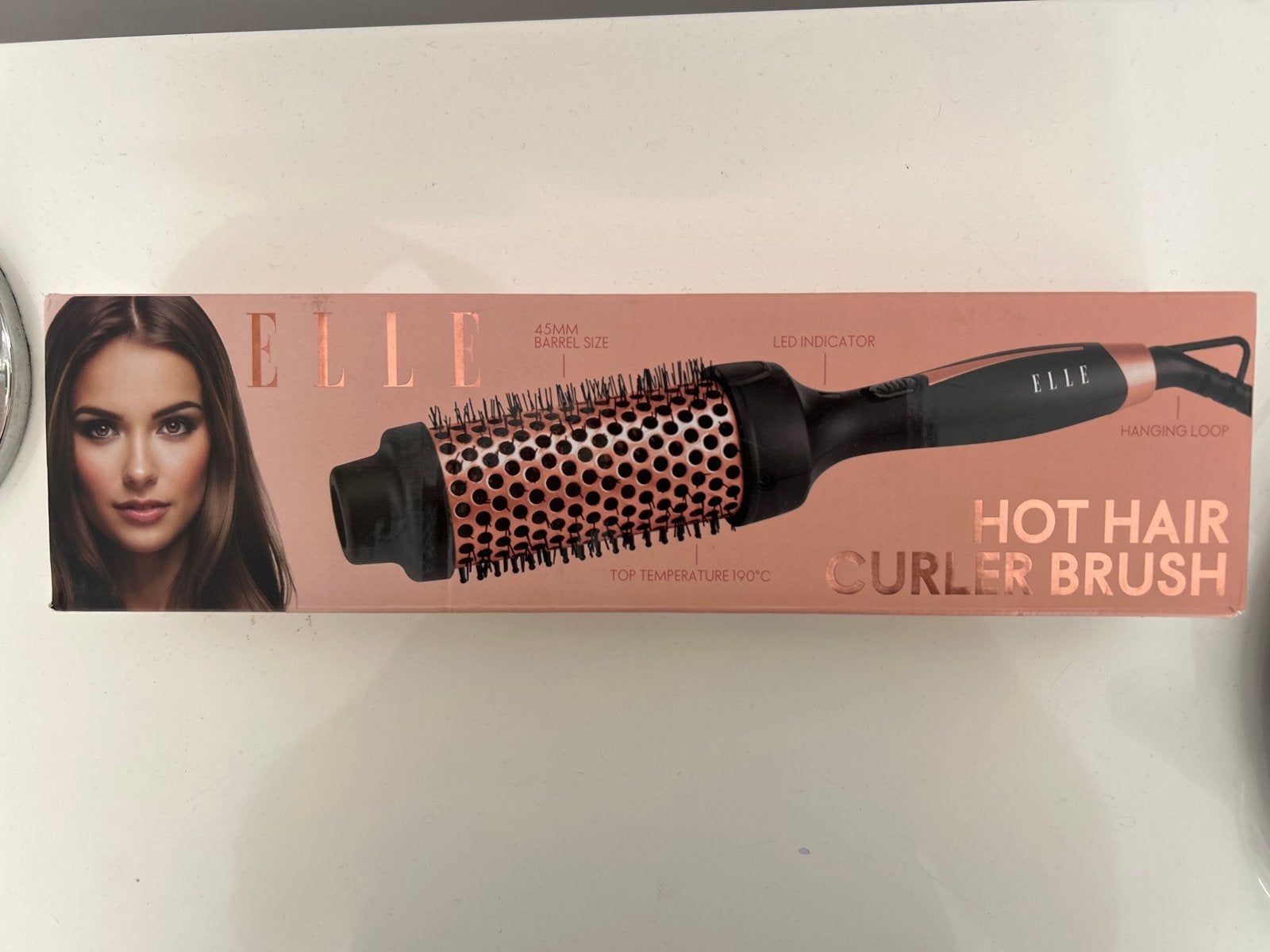 ELLE Hot Air Curler Brush - Krulborstel met Warme Lucht, Ophalen of Verzenden, Nieuw, Haarverzorging