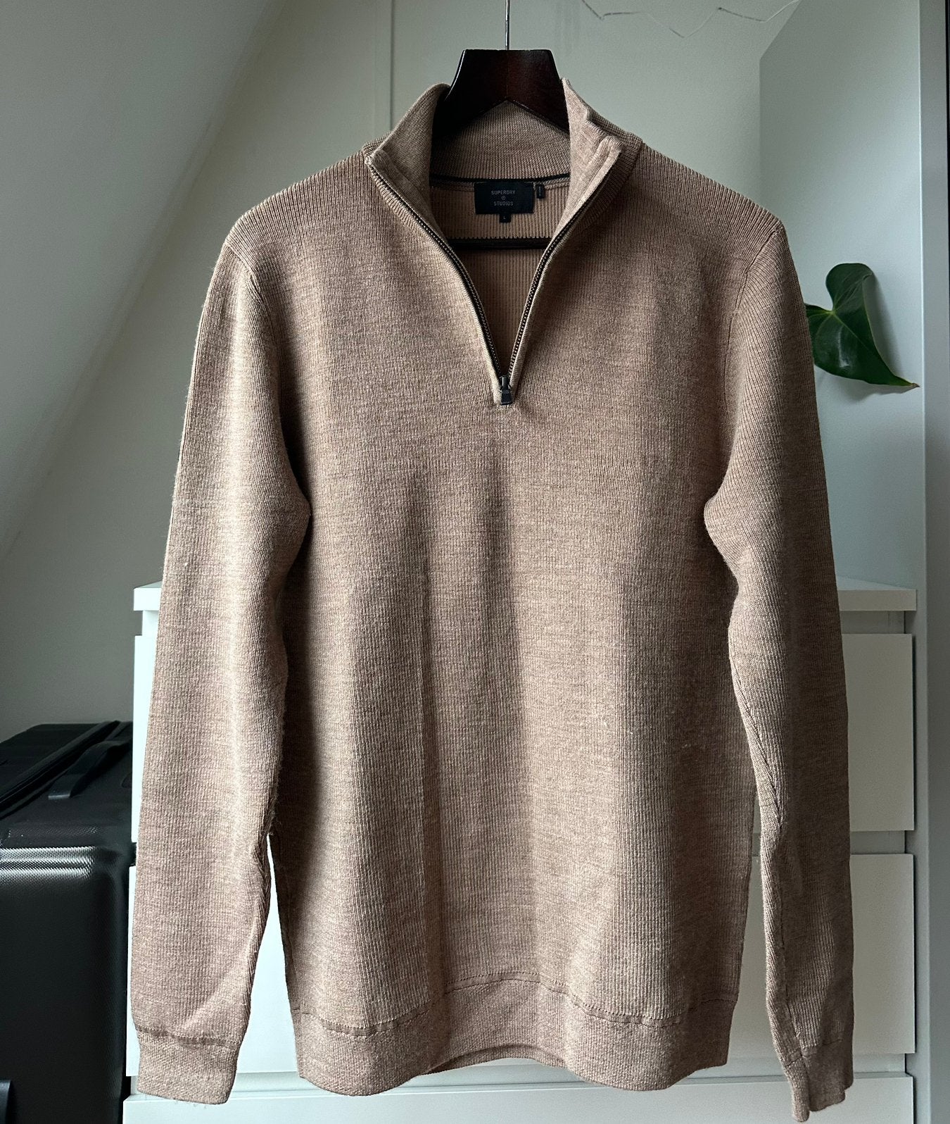 Superdry Merinowol heren trui Maat L, Ophalen of Verzenden, Nieuw, Maat 52/54 (L), Beige