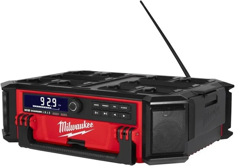 Milwaukee M18 Packout Bouwradio - Werkt Prima!, Audio, Tv en Foto, Radio's, Ophalen, Gebruikt, Bouwradio