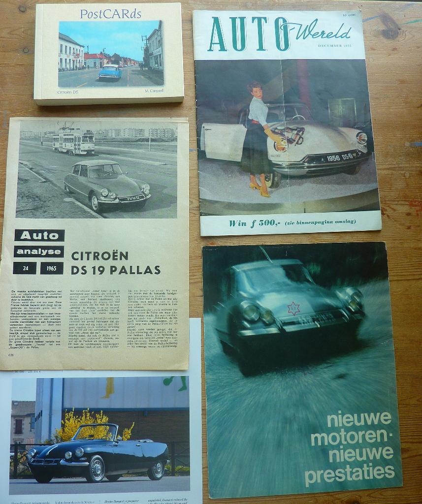 Citroën DS / ID brochure, roadtests, postcards 1955 - 65, Gelezen, Ophalen of Verzenden, Citroën, Diverse Auteurs