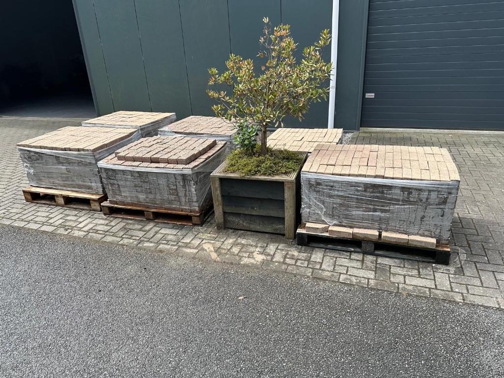 Sierbestrating 60m2 dikformaat en koppelstones, Ophalen, Gebruikt, Klinkers, 10 m² of meer