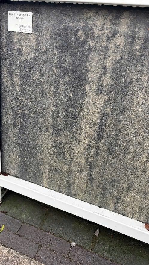 Terrastegel, Patio square nero grey 60x60x4, Nieuw, Ophalen of Verzenden, 10 m² of meer, Beton