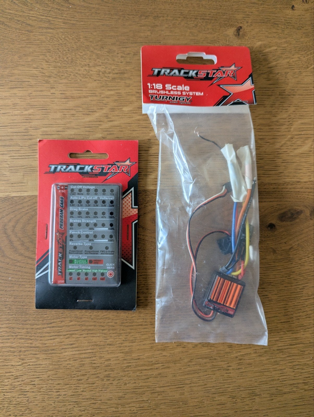 TrackStar Brushless Motor & Programmeerkaart (1:18), Overige merken, Auto, 1:32 tot 1:50, Ophalen of Verzenden