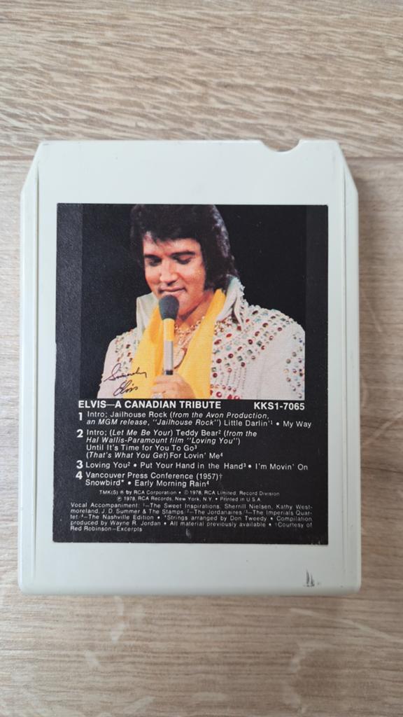 Elvis Presley - A Canadian Tribute 8-track tape 8 track, 1 bandje, Ophalen of Verzenden, Zo goed als nieuw, Origineel
