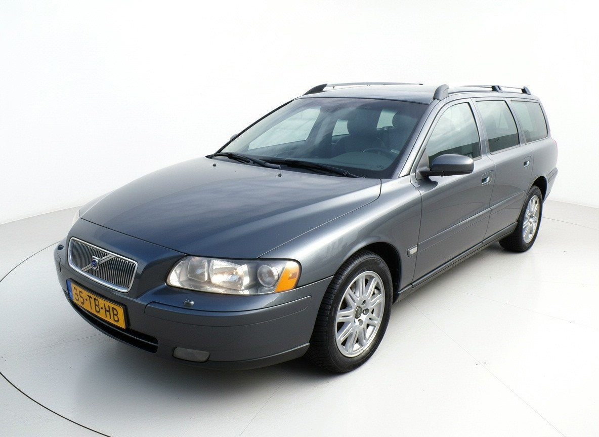 Volvo V70 2.4 Edition II Leder-Cruise-Trekhaak, Auto's, Zwart, 1498 kg, 2435 cc, Zilver of Grijs