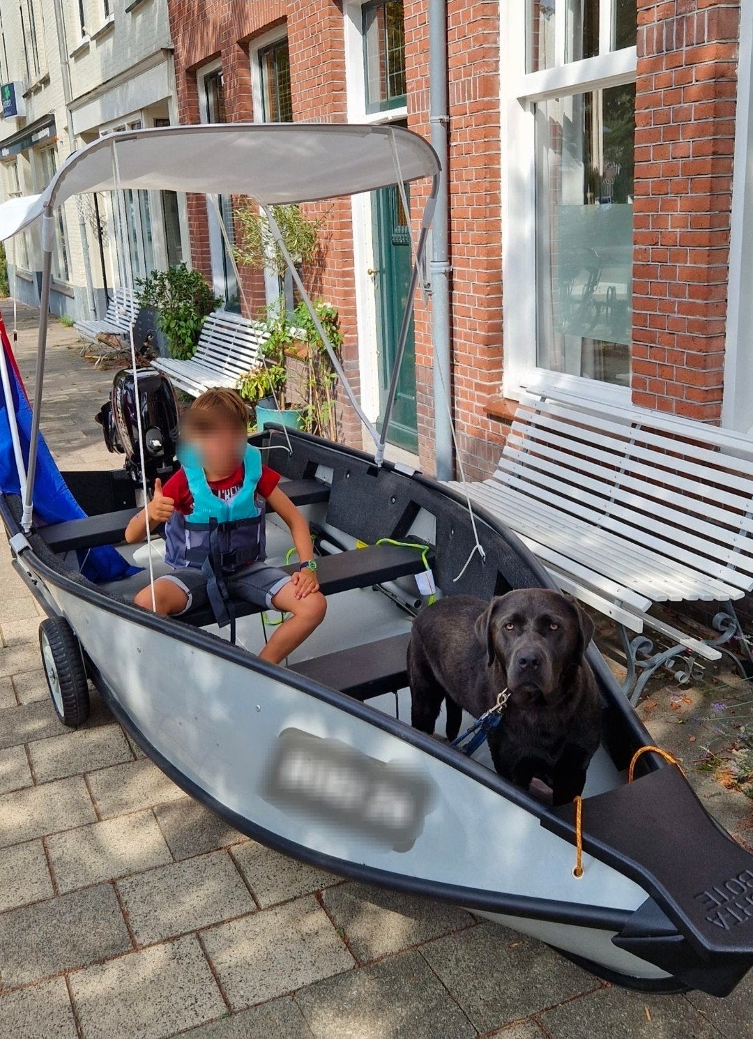 Portaboat - 5 persone boot met buitenboordmotor en biminitop, Watersport en Boten, Motorboten en Motorjachten, Buitenboordmotor