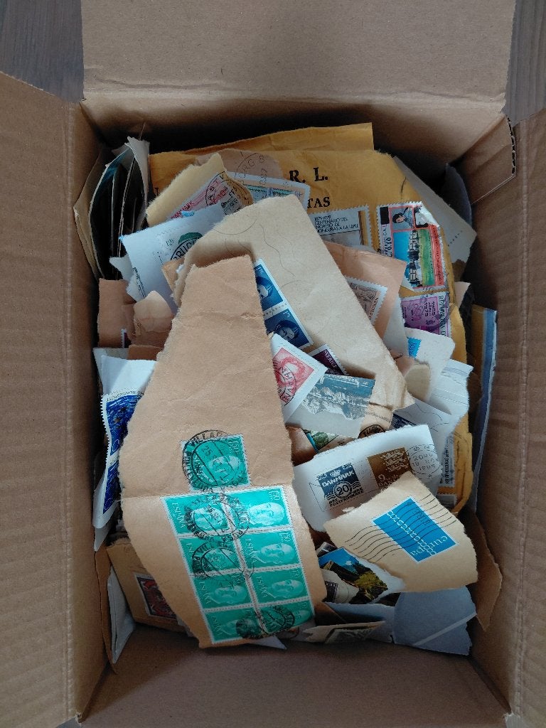 Postzegels diversen op papier, Verzenden, Overige landen, Gestempeld
