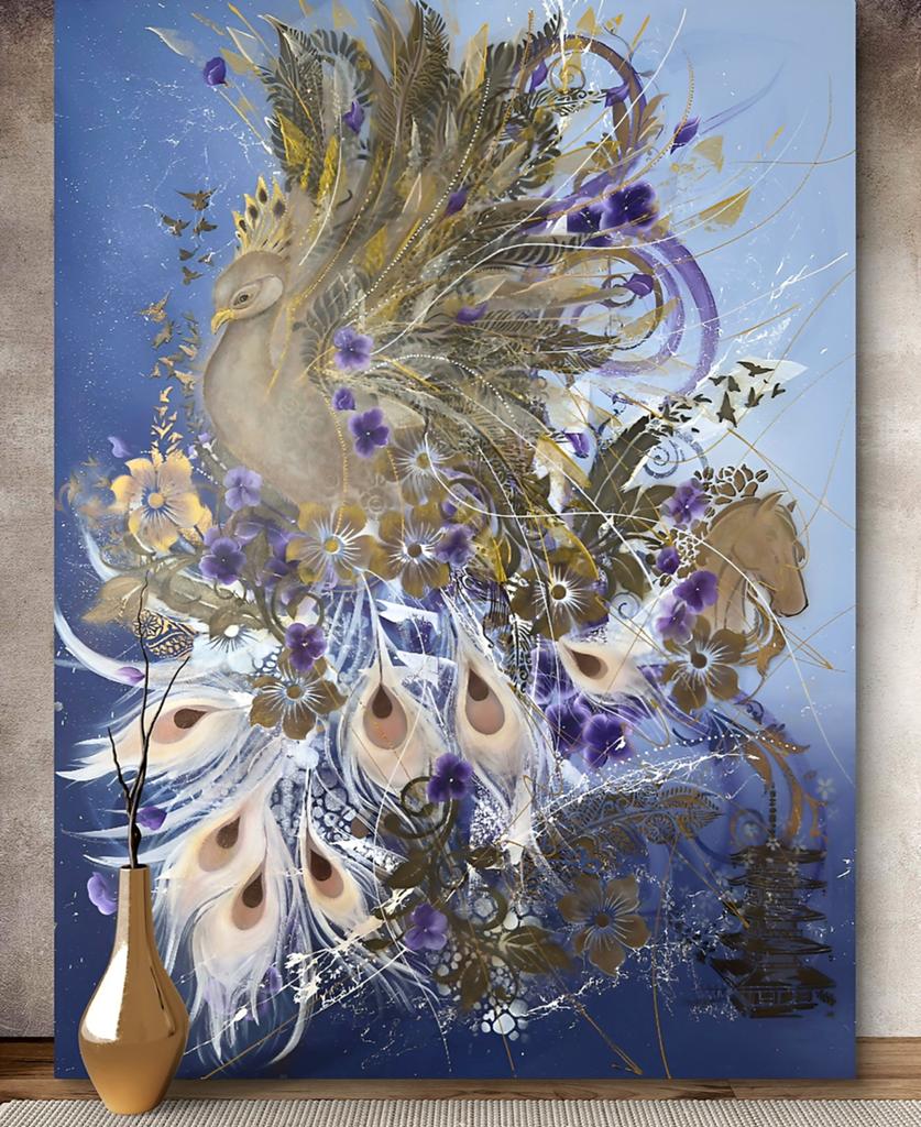 Handgeschilderd schilderij 90x120cm, Ophalen of Verzenden