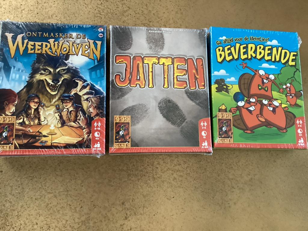 3 Nieuwe Bordspellen: Weerwolven, Jatten, Beverbende, Ophalen of Verzenden, Nieuw