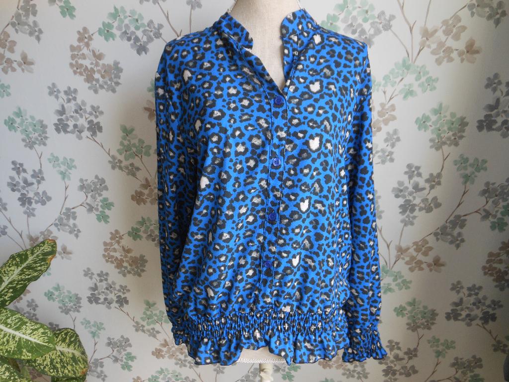 Kobaltblauwe PESCARA blouse, Kleding | Dames, Ophalen of Verzenden, Zo goed als nieuw, Maat 42/44 (L), Blauw