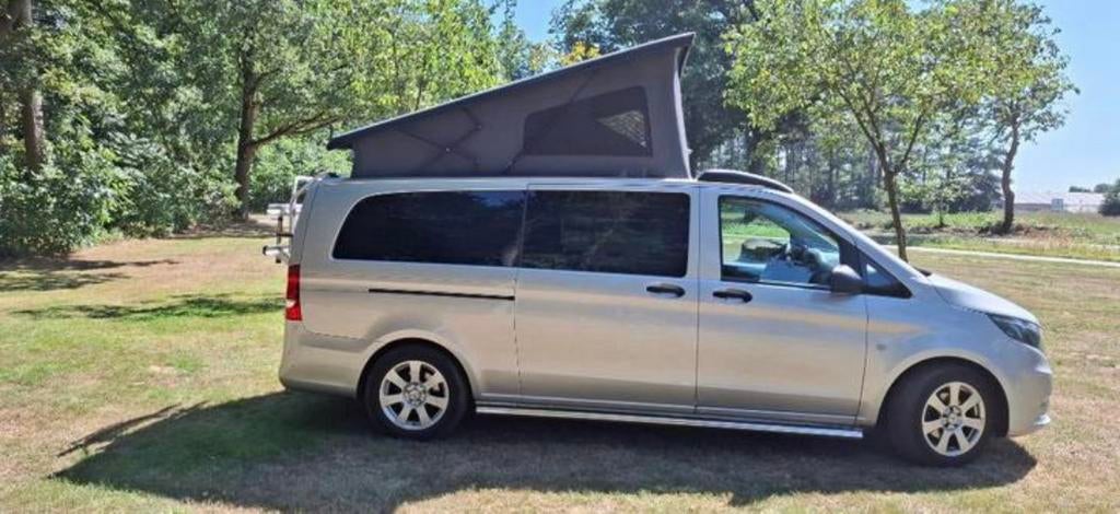 Mercedes-Benz Vito Tourer bus camper 2017 Euro 6, Auto's, Mercedes-Benz, Automaat, Stof, Euro 6, Automatische klimaatregeling
