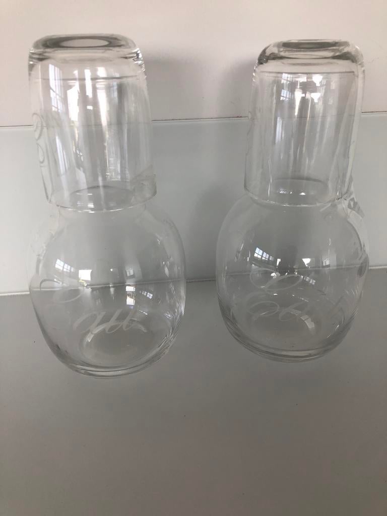 2 Rivièra Maison waterflessen met glas - Nieuw in verpakking, Ophalen of Verzenden, Nieuw