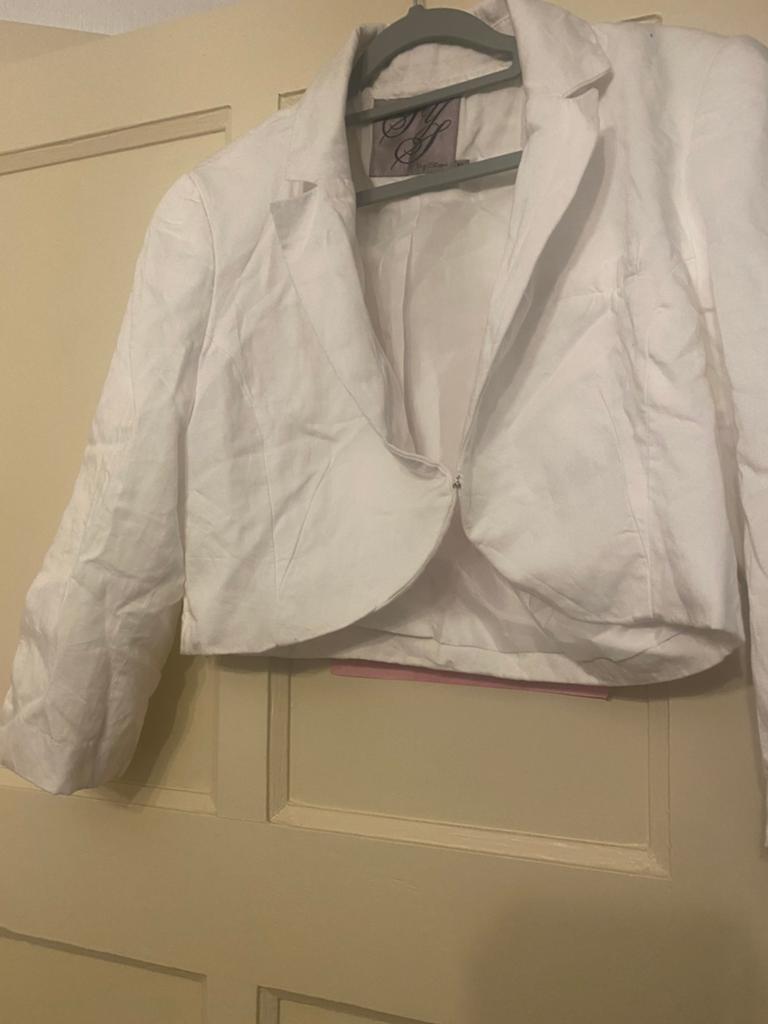 Vest, Ophalen of Verzenden, Zo goed als nieuw, Maat 42/44 (L), Wit